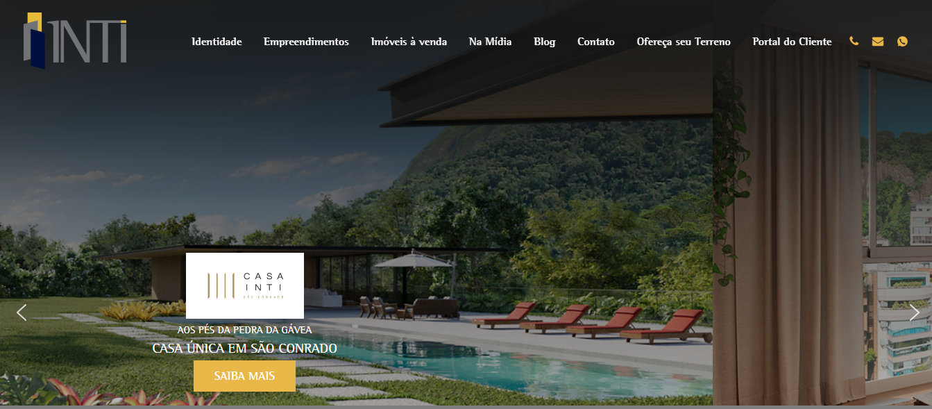 Atualização e suporte para Website Inti