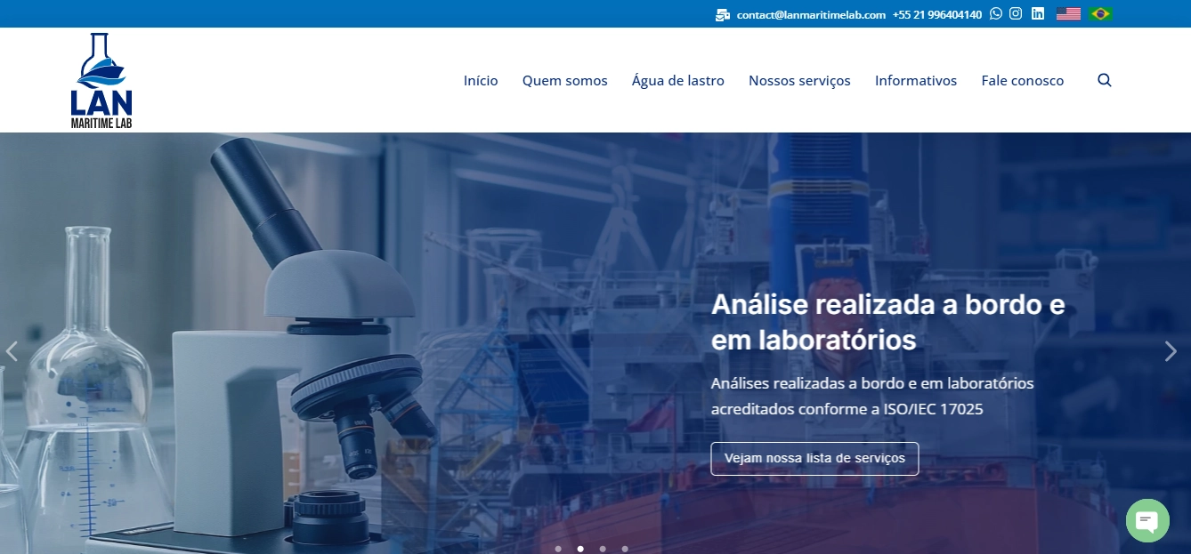 Website Institucional Lan Maritime Lab