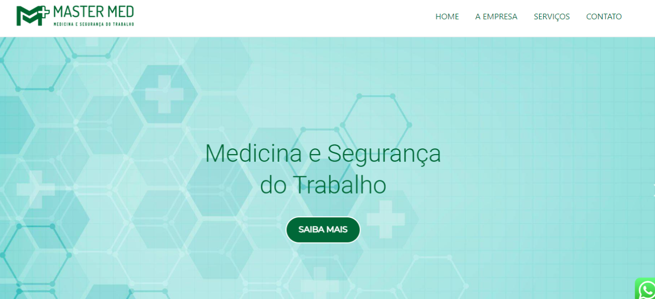 Criação de Layout exclusivo e programação Website Master Med em Wordpress