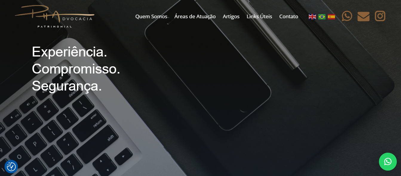 Website para escritório de advocacia PH Advocacia